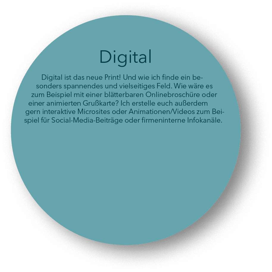  Digital Digital ist das neue Print! Und wie ich finde ein besonders spannendes und vielseitiges Feld. Wie w re es zu...